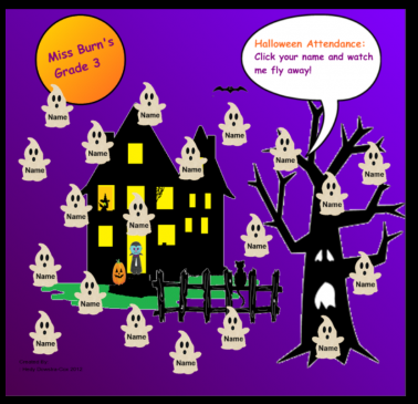 Halloween Animated Ghost Attendance